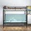 Twin Over Full Metal Bunk Bed, Multi-Function,Black(OLD SKU:MF286650AAB)