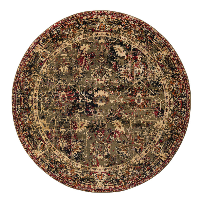 Alameda Geometric Indoor Rug, Round 7'10"
