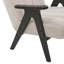 Fauteuil d'appoint élégant en bois luxueux et foncé recouvert de tissu-22856982