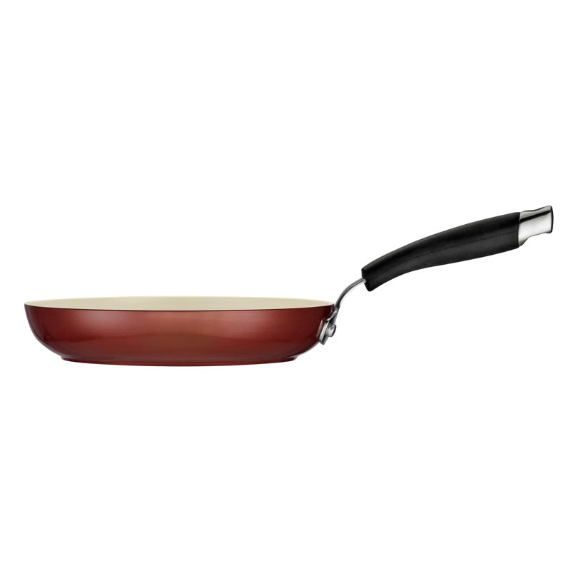 8-Inch Metallic Copper Ceramic Non-Stick Fry Pan with Lid