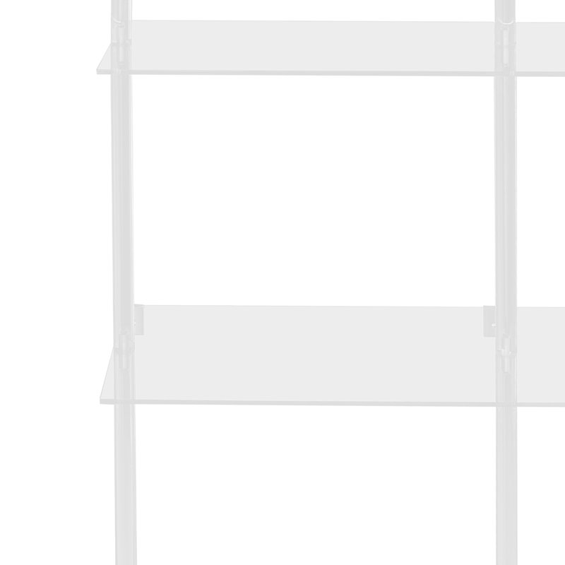 80.7"H X 29.5"W 6-Tier Acrylic Bookshelf Clear Multipurpose Storage Rack