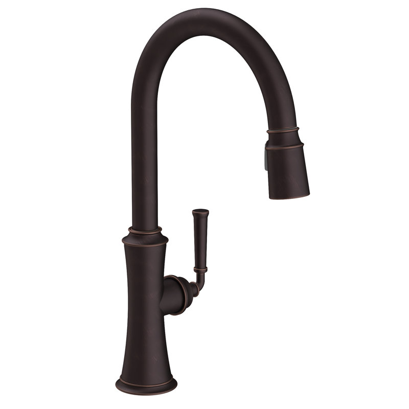 Stripling Single Handle Pull Down Kitchen Faucet, Venetian Bronze