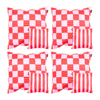 Checkerboard & Stripe Indoor-Outdoor Cushions
