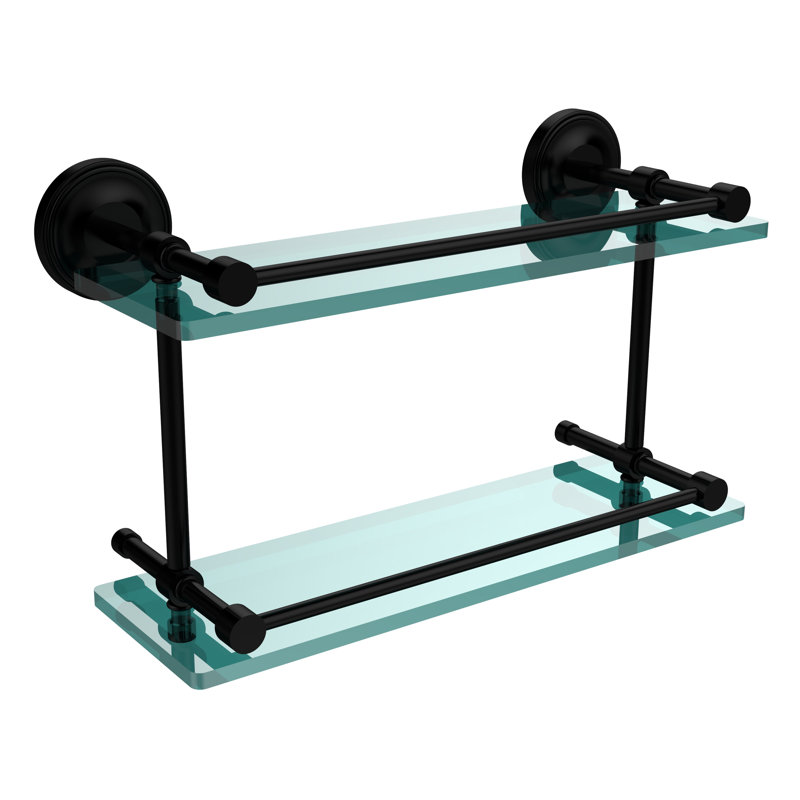 Alcott 2 Piece Tiered Shelf, Matte Black