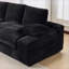 Canapés modulaires | Canapé modulaire sans assemblage en L de 99 po x 69 po pour salle de séjour | Noir | Mousse et ressort