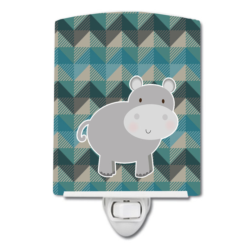 Hippopotamus Ceramic Night Light