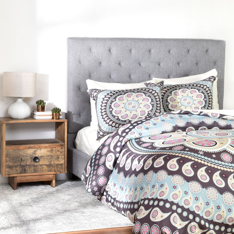 Belle13 Polyester Paisley Duvet Cover, Twin/Twin XL Duvet Cover + 1 Standard Sham