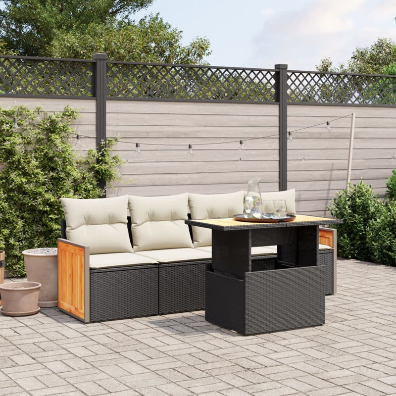 Ensemble de canapé de jardin Vidaxl - noir