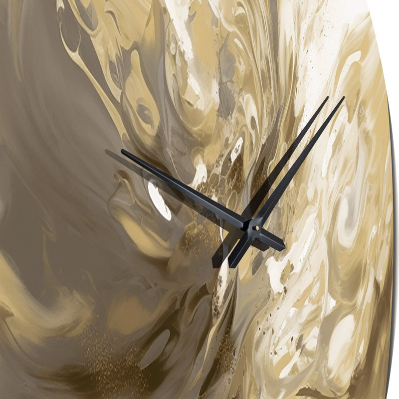 Horloge murale blanche et dorée Aqua Symphony, Grand