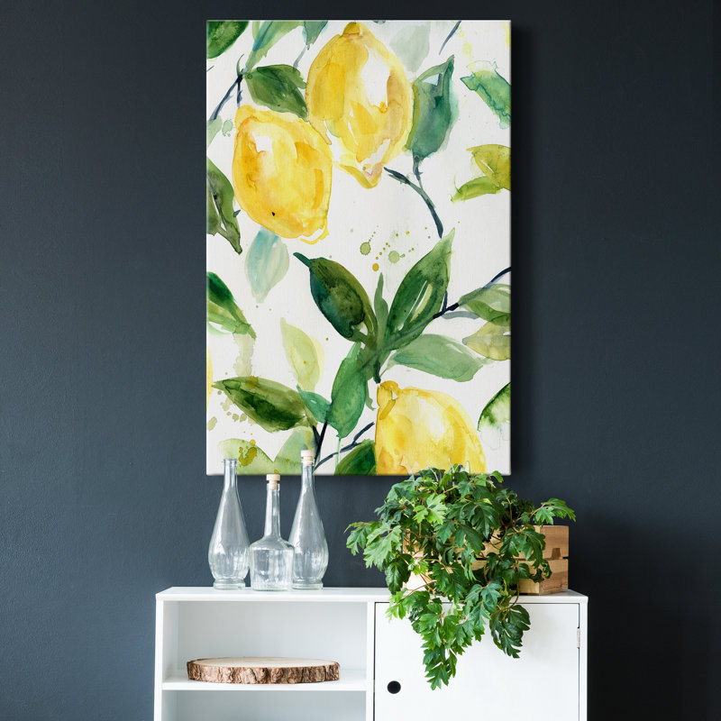 Reproduction d’art sur toile tendue « Lemony Branch I », H 20 po x l 16 po x P 1 po
