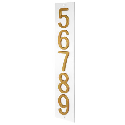 Plaque d'adresse verticale en aluminium Royal Shade