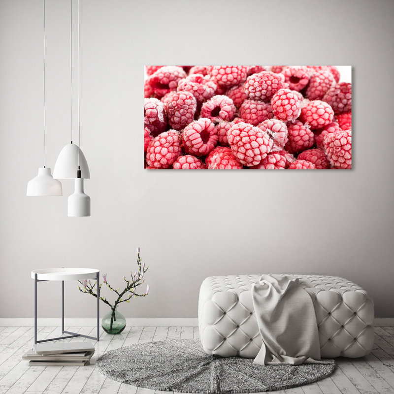 Frozen Raspberries - Wrapped Canvas Print, 60cm H x 120cm W