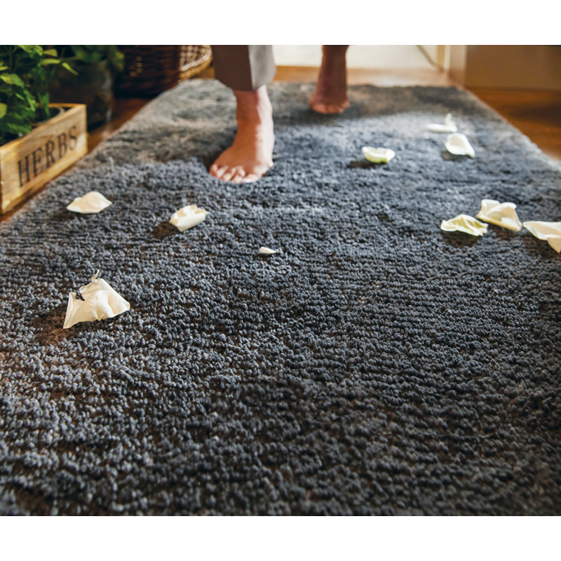 My Lux Deep Pile Charcoal Rug, Rectangle 80 x 120cm