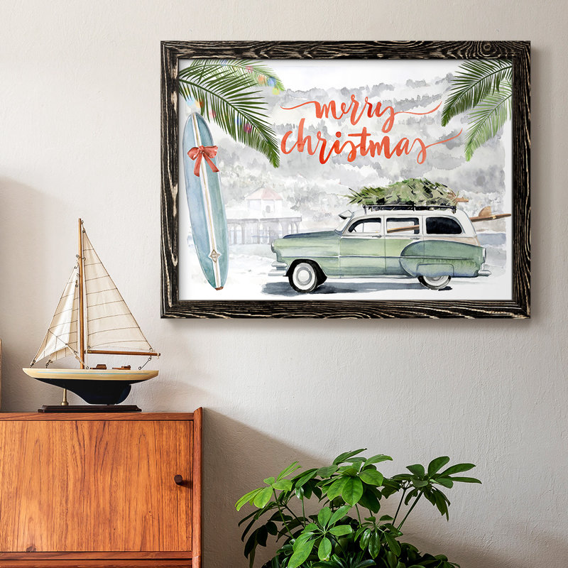 «So Cali Christmas Collection A», peinture sur toile encadrée, Noir, H 28 po x l 42 po x P 1,5 po