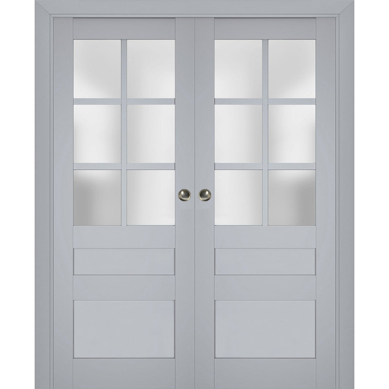 Portes de placard Veregio, 84 po x 96 po, Gris