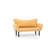 Modern 2-Seat Sofa Bed, Mustard Yellow | 100% Metal Frame, Easy Clean Cotton-Lined Polyester Knit Fabric | 59.0 x 27.6 x 29.5 inches | Multi-Position Arms, 23 DNS Foam for Comfort, Max Weight Capacity: 440 lbs-2045008043