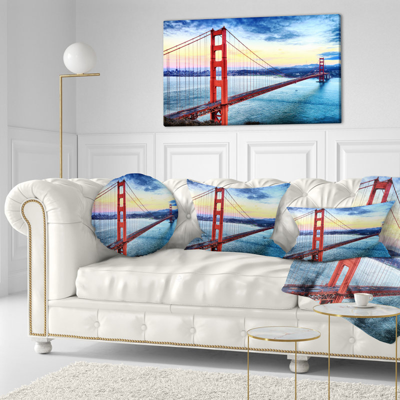Coussin Gate Bridge à San Francisco Sea Bridge, 12 po x 20 po, Coussin lombaire