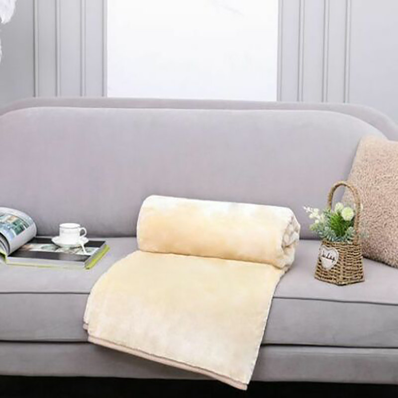 Erna Canora Grey Throw, W150 x L200cm, Cream