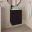Meuble-lavabo flottant avec porte Wengue-117825199