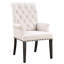 Chaise avec accoudoirs rembourrée Phelps - beige et noir fumé-117195006-117195007