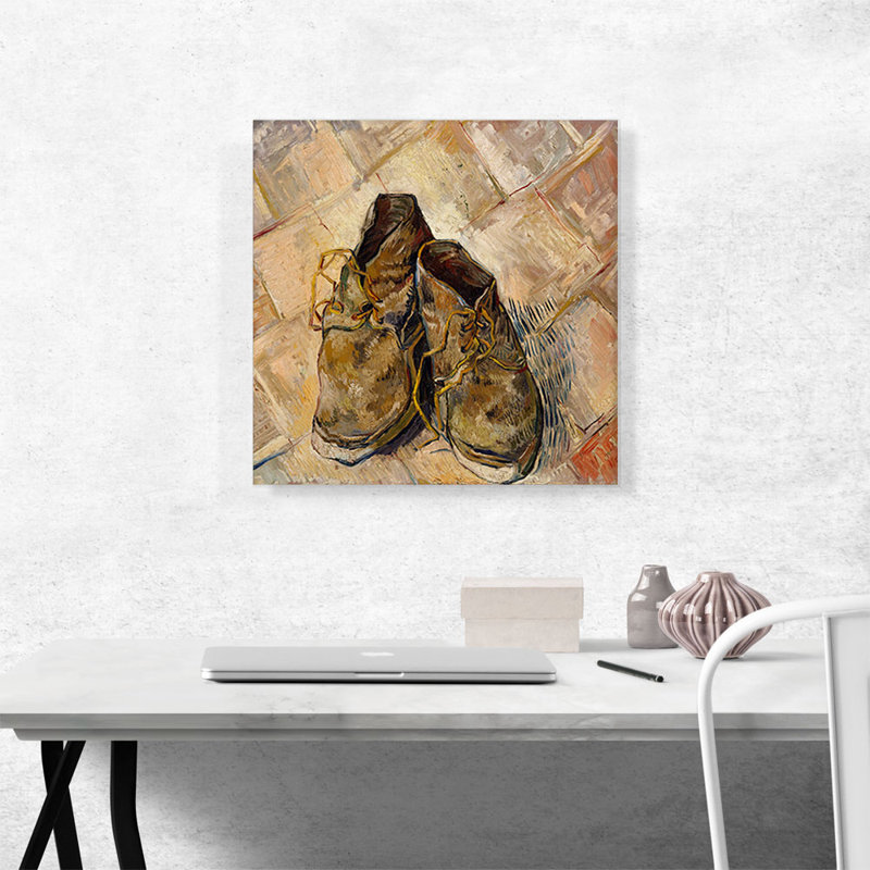 «Shoes 1888» par Vincent Van Gogh, reproduction d'art sur toile tendue, H 18 po x l 18 po x P 0,75 po