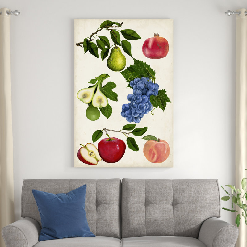 Collection de fruits I, H 48 po x l 32 po x P 1,25 po