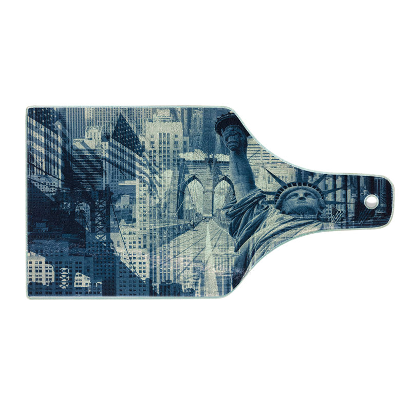 Planche à découper en verre trempé Ambesonne United States NY Liberty