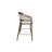 Upholstered Counter Stool with Solid Wood Frame