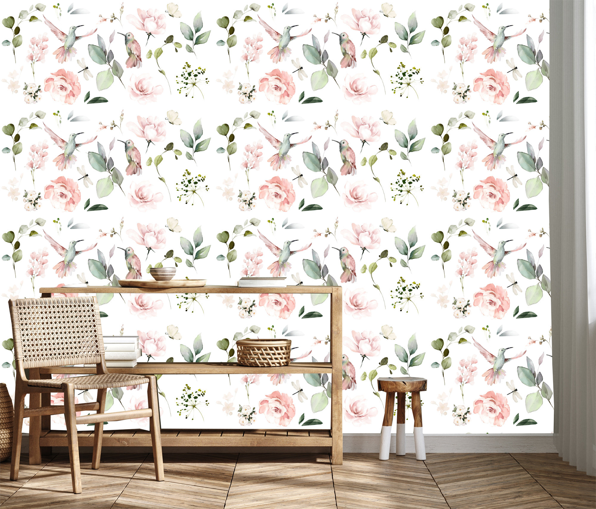 Red Barrel Studio® Peel & Stick Floral Roll | Wayfair