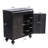 Art Accent Cabinet With 2 Doors, Sideboard Buffet Cabinet with Storage, Distressed Decorative Storage Cabinet With Embossed Pattern For Entryway Living Room Dining Room, Black