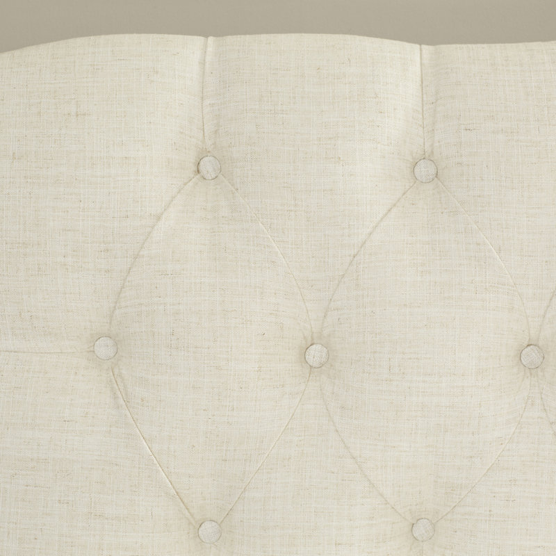 Tête de lit tapissier Danicia, Lin classique talc, Grand