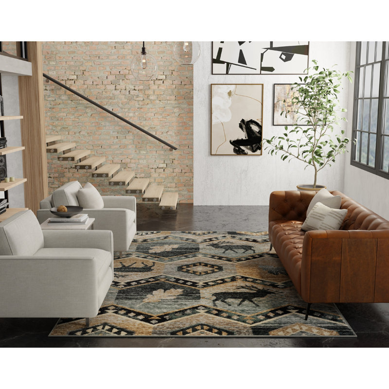 Tapis bleu Theresa, Rectangle 3 pi 3 po x 5 pi 3 po
