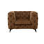 Chaise modulaire en microfibre brune