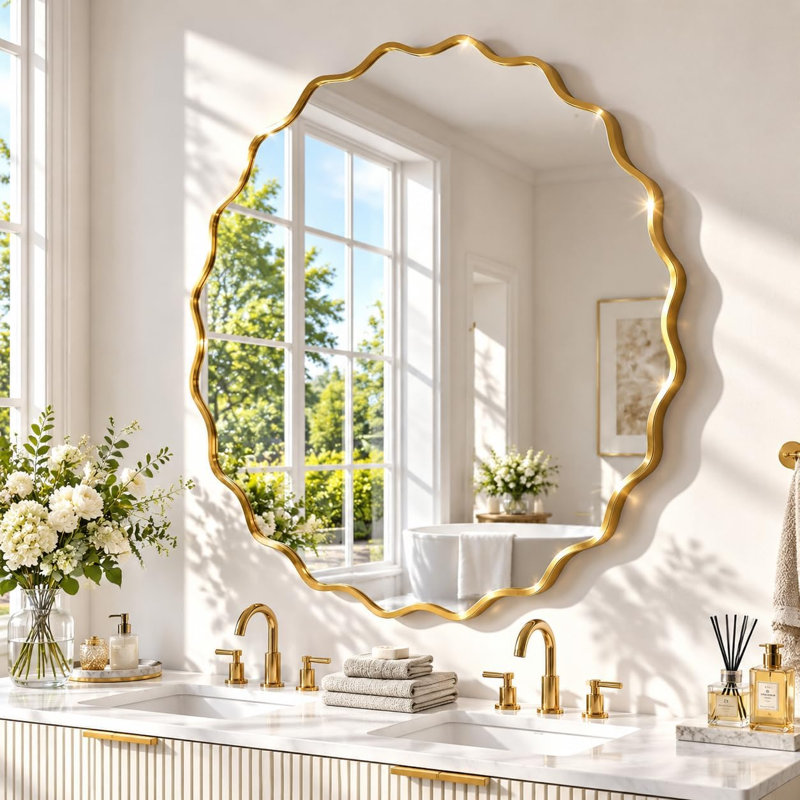 Aluminium Mirror, Gold