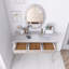 Meuble-lavabo de luxe avec miroir ovale-107649808