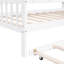 Lit simple blanc avec lit gigogne et tablette, lit confortable pour la structure, aire de jeu semi-fermée
