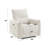 Cream Chenille Power Recliner Chair With USB Port, Modern Motion Reclining Armchair For Living Room