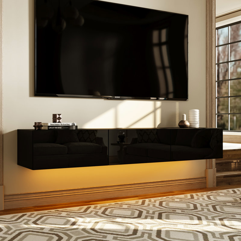 Jonelle TV Stand for TVs up to 70", Black