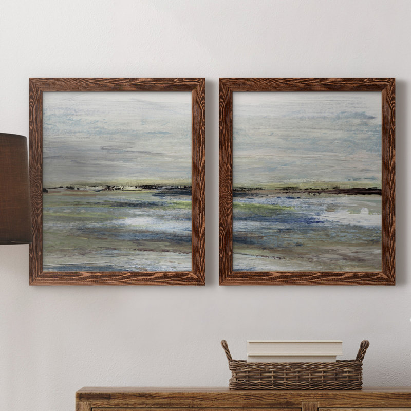 Wetlands I - ensemble de 2 peintures sur toile encadrées, H 37,5 po x l 55 po x P 1,5 po, Érable