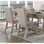 Ensemble de table de salle à manger de style traditionnel 5 pièces avec rallonge et 4 chaises d'appoint en bois au fini gris brunâtre-1961887921