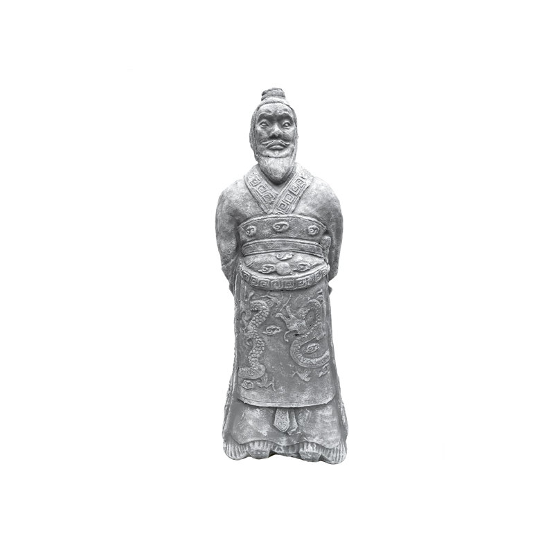 Newcomb People Statue, White Stone
