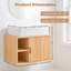 Meuble-lavabo mural 24 po en chêne avec lavabo en céramique à 1 porte-131634499