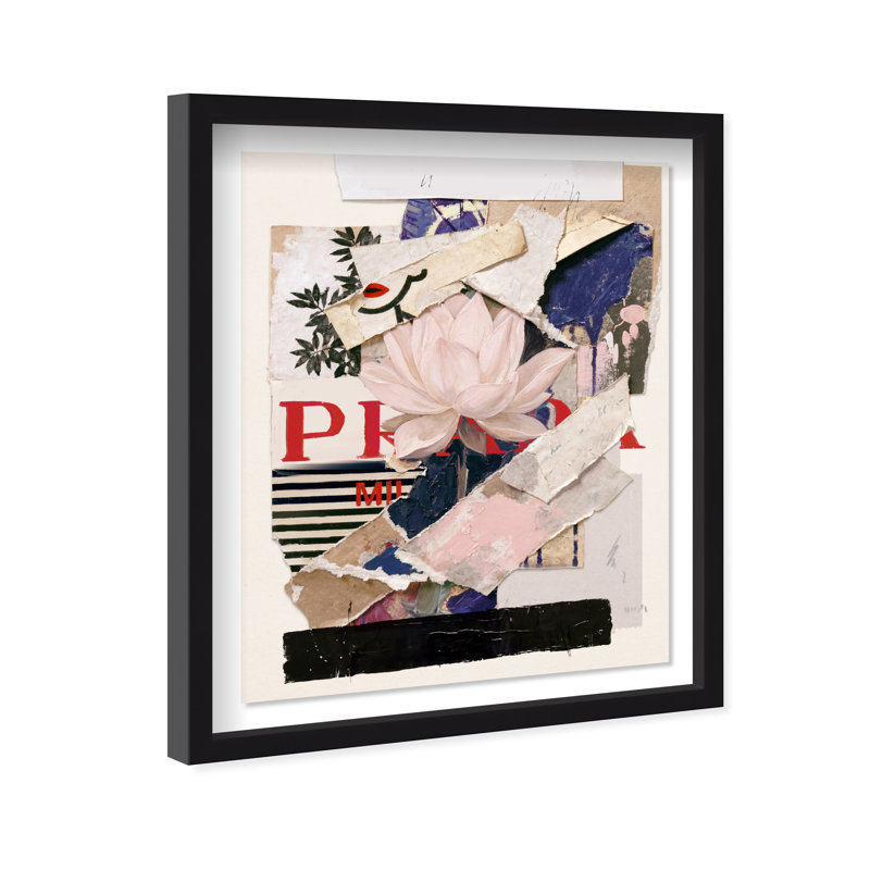 Milano Collage Framed Graphic Art, 37.5"H x 46.5"W, Black Shadowbox