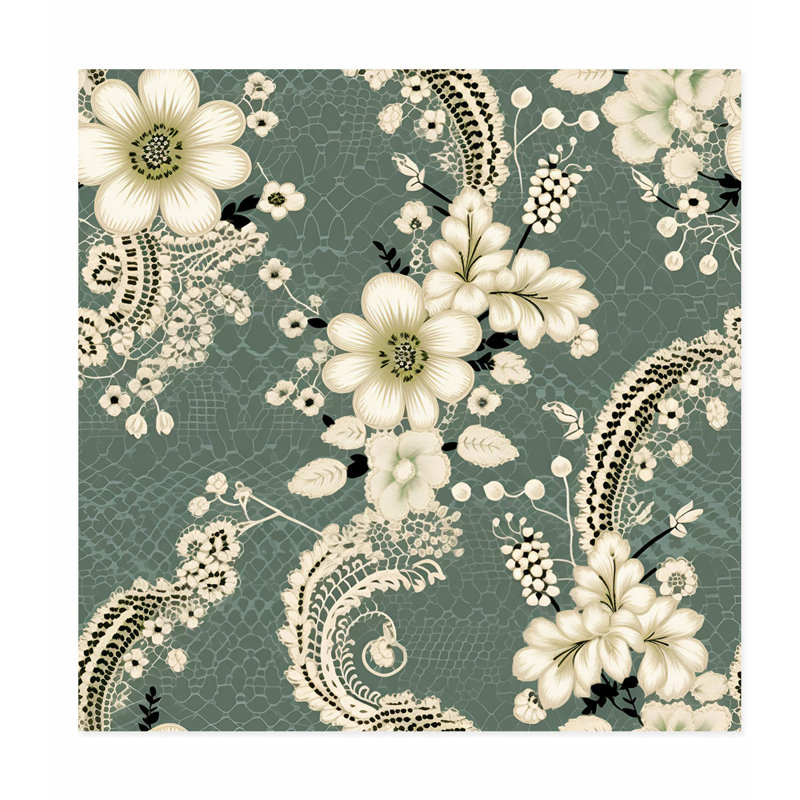 «Floral Victorian Elegance I», reproduction d'art classique sans cadre, H 14 po x l 14 po