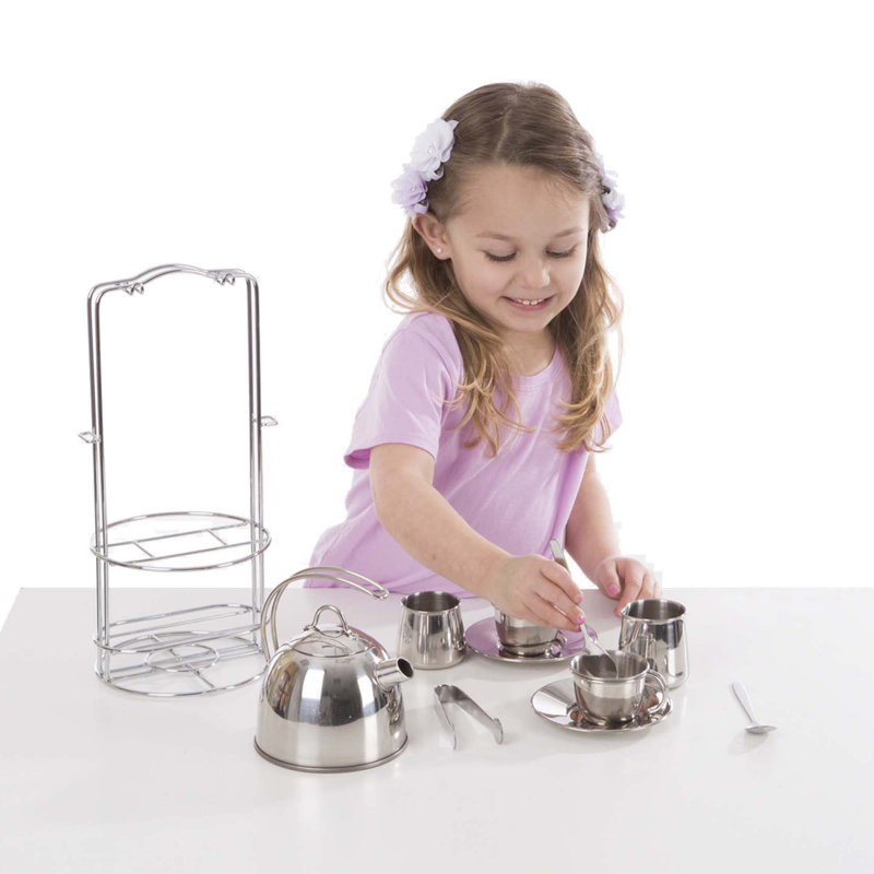 11 Piece Stainless Steel Tea Set