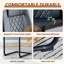 7-Piece Glass Top Dining Table Sets-2087355595