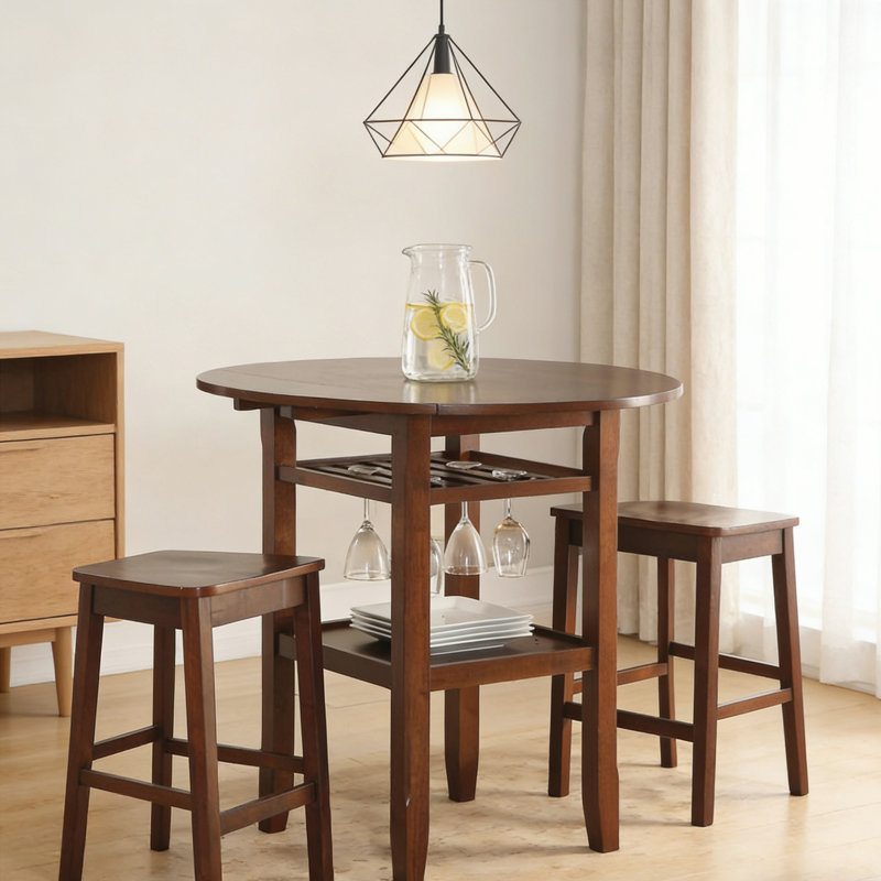 Table à hauteur de comptoir cerisier