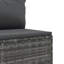 Ensemble de patio 7 pièces avec coussins en polyester gris Latitude Run®-288390565-288390585-288390584