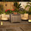 Annja Square Iron Wood Burning Smokeless Outdoor Fireplace