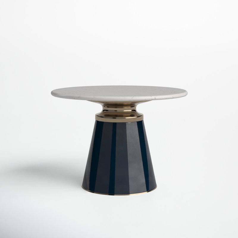 Nebular Round Coffee Table, Black, 17" H x 24" W x 24" D
